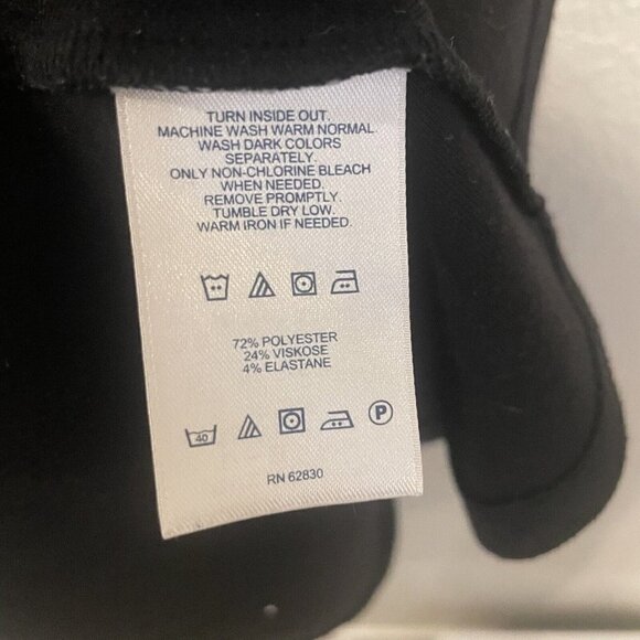 Lands' End Black Dress Long Sleeve A Line Midi Flare Size Small S 6-8 - Picture 5 of 8